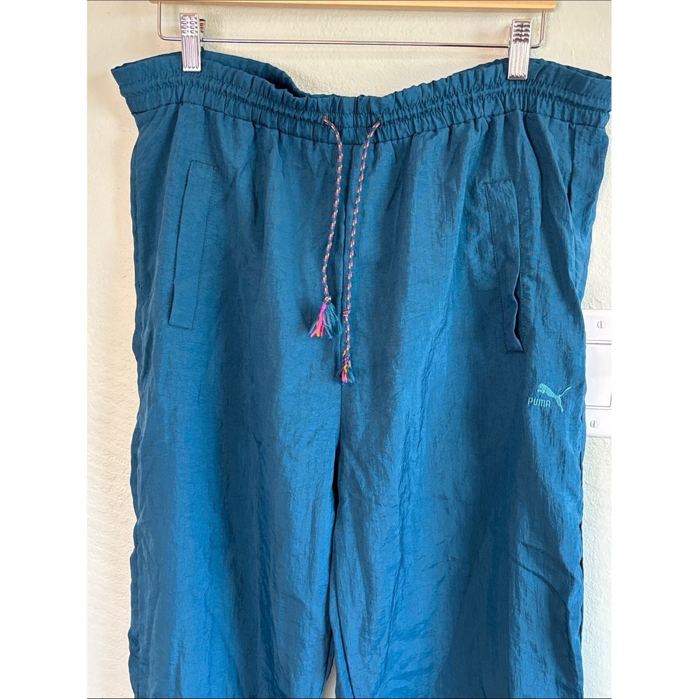Puma Tracksuit Teal Purple Orange Unisex Large Vintage 90s Colorblock 2pc Set - Picture 12 of 16